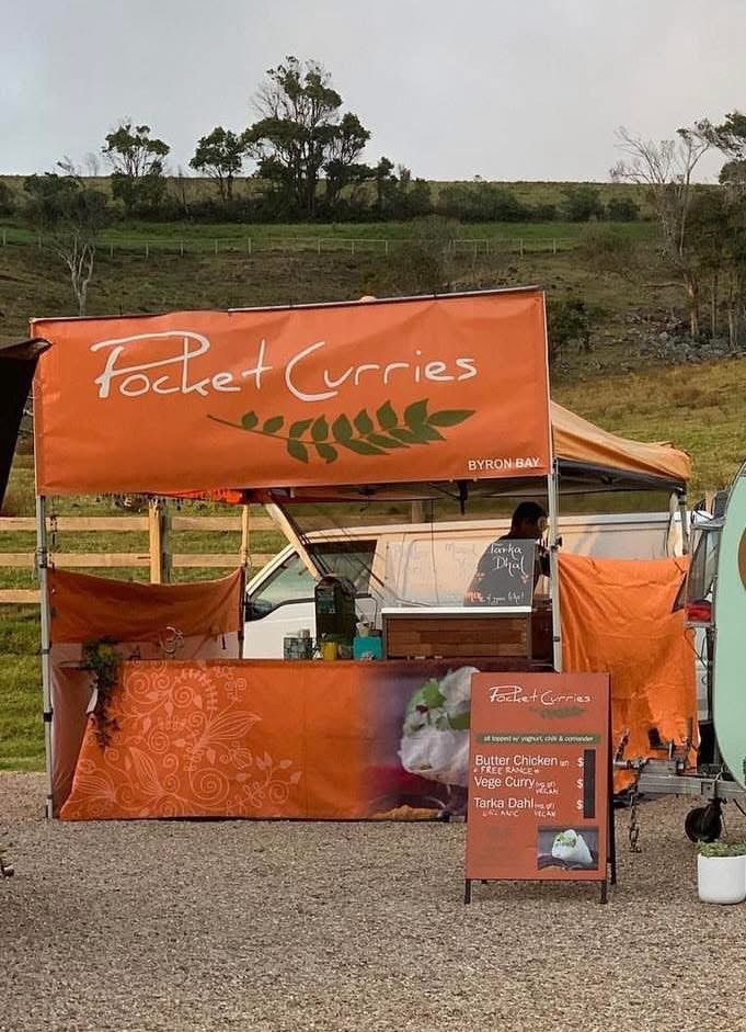 Pocket Curries Byron Bay food stall at the markets