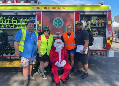Volunteers in high-vis vests at the Alstonville Community Markets