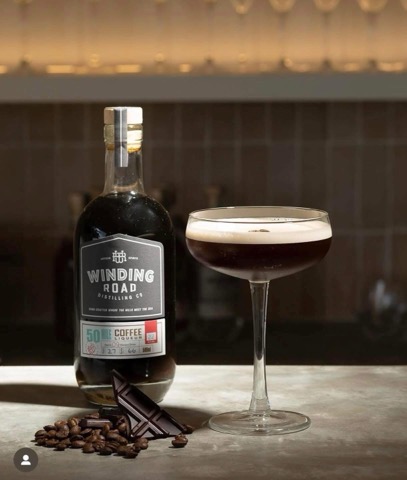 Winding Road Distilling coffee liqueur espresso martini