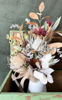 Handcrafted native floral arrangement from a local maker