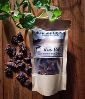 My Mate Ollie Roo Bites healthy dog treats from a local maker